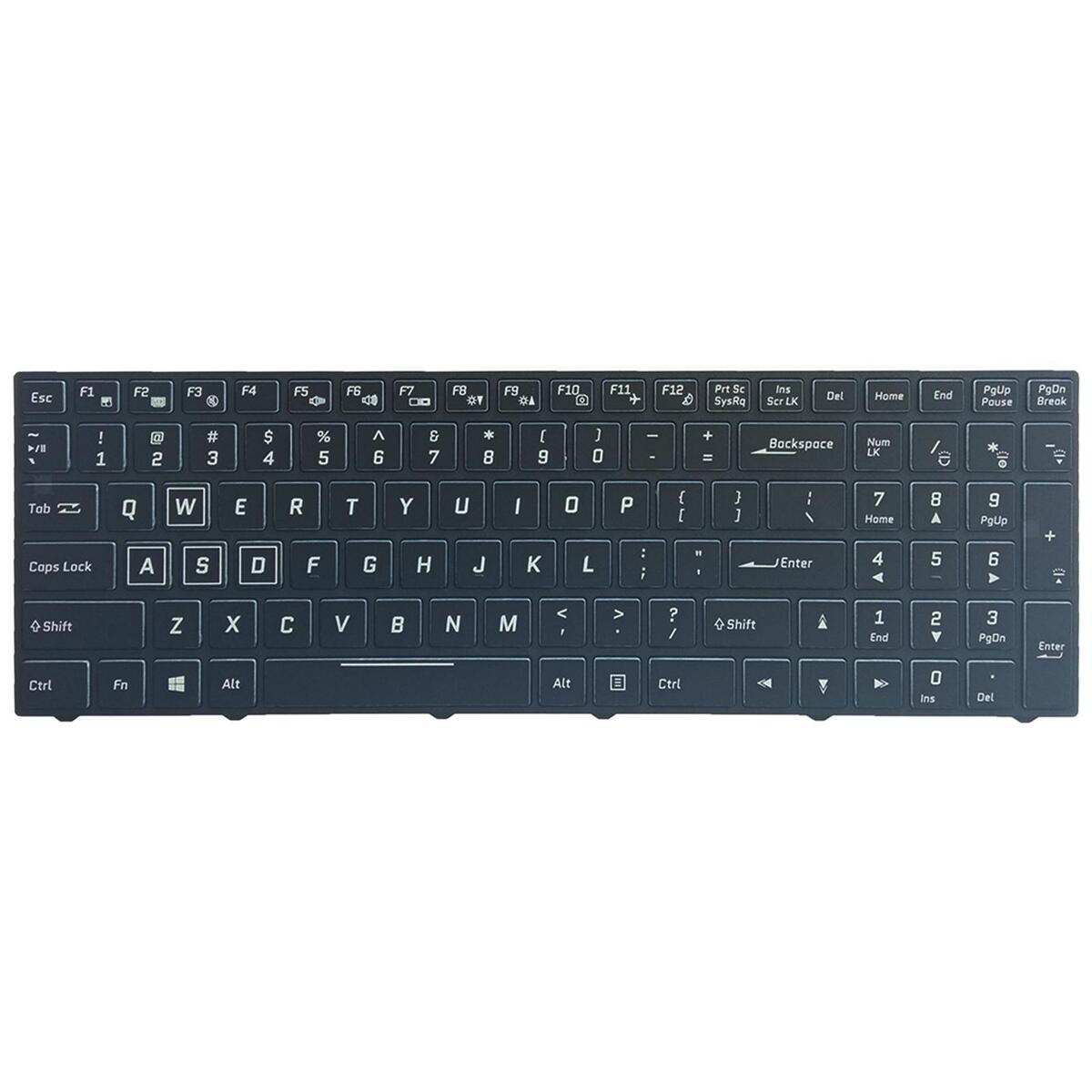 Laptop Keyboard, RGB Backlit English US for N850 N950 6-80-N85H3-191-1 ,Black