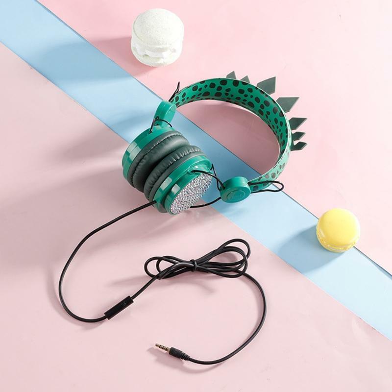 Dinosaur Headphones Children Headset Boys Kids Wireless Earbuds with Mic BT5.0