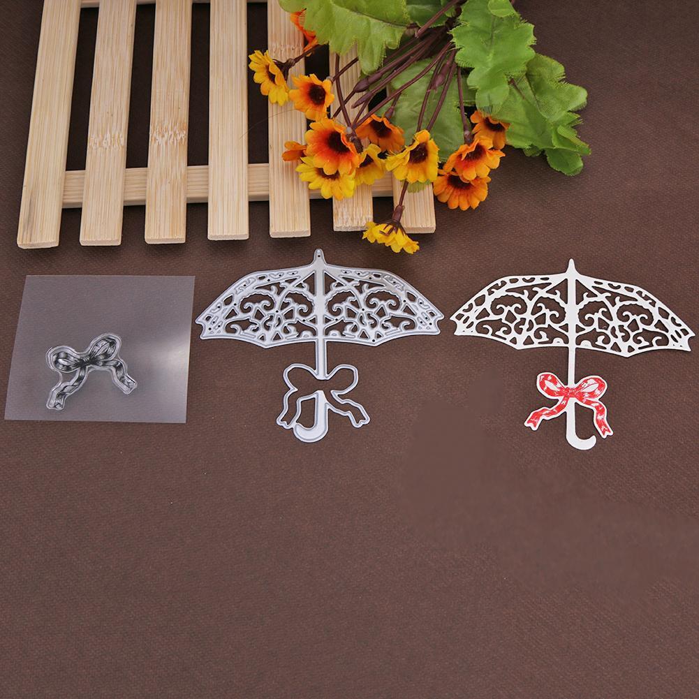 2pcs DIY Silicone Transparent Seals Clear Stamps+Cutting Die for Scrapbook