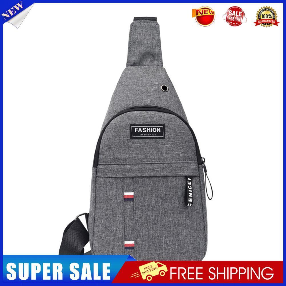 Women Fashion Solid Color Shoulder Chest Bag Travel Large Handbags (Gray)