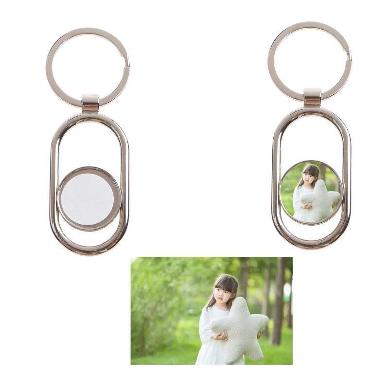Sublimation Blanks Keychains Ornaments DIY Heat Transfer Keychain with Key Ring