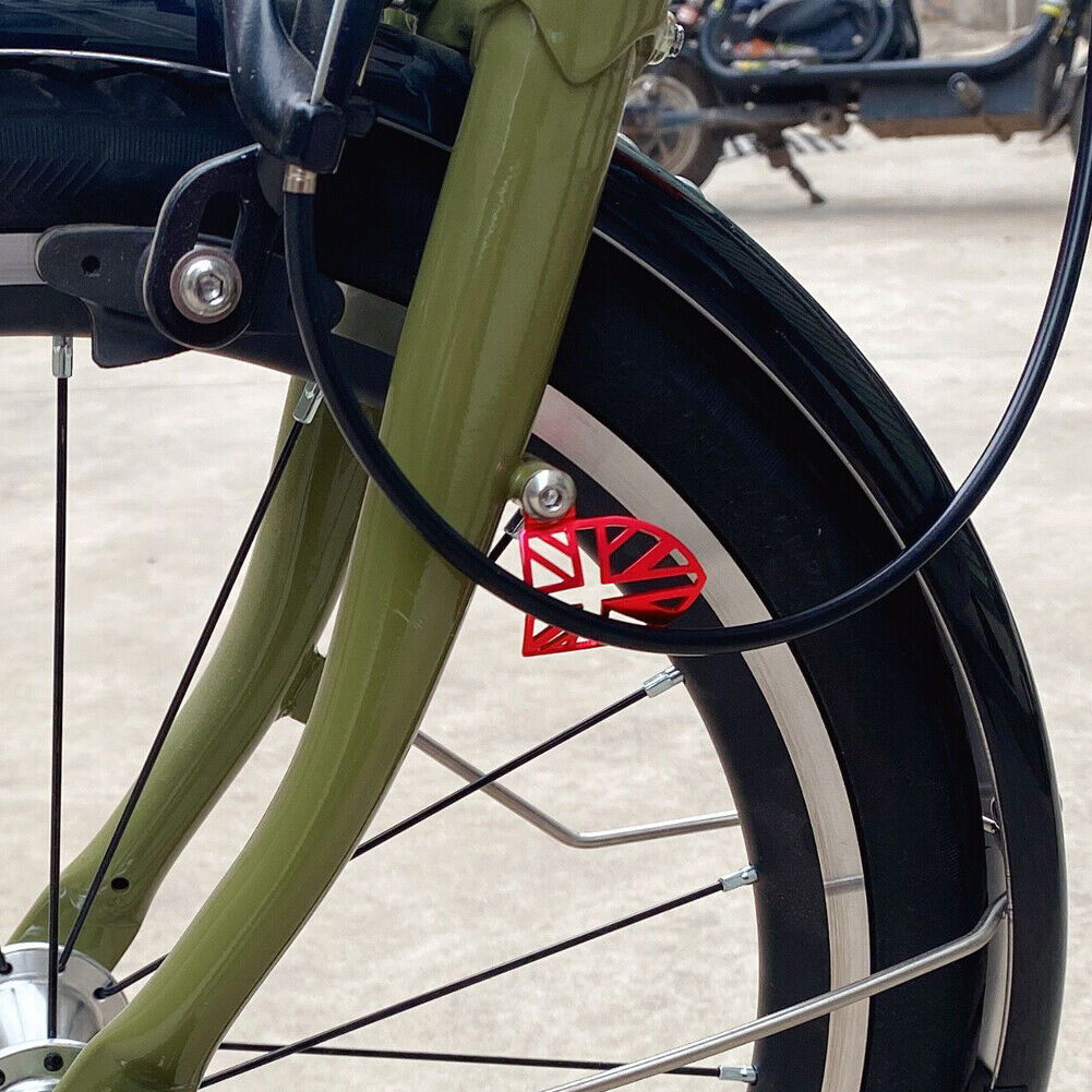 Bicycle Front Fork Protection Brake Line Protector for Brompton (Red)