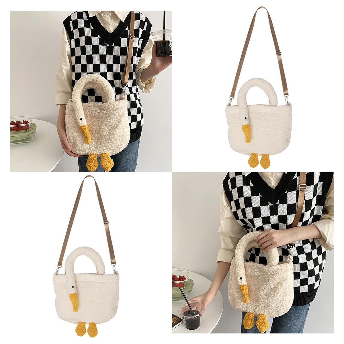 2x Women Goose Shaped Design Bag, Girl Fashion Novelty Unique Cute Crossbody