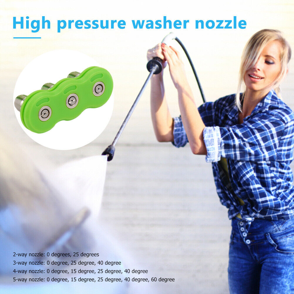 Stainless Steel Water Jet High Pressure Car Washer Nozzle Tip (3 Nozzles)