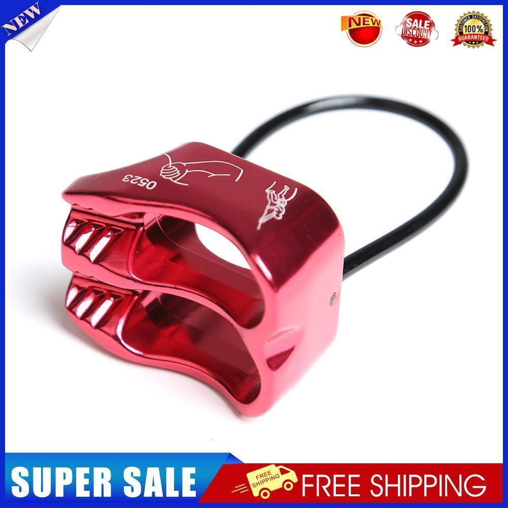 Rappel ATC Belay Device Descender Camping Rock Climbing Equipment (Red)