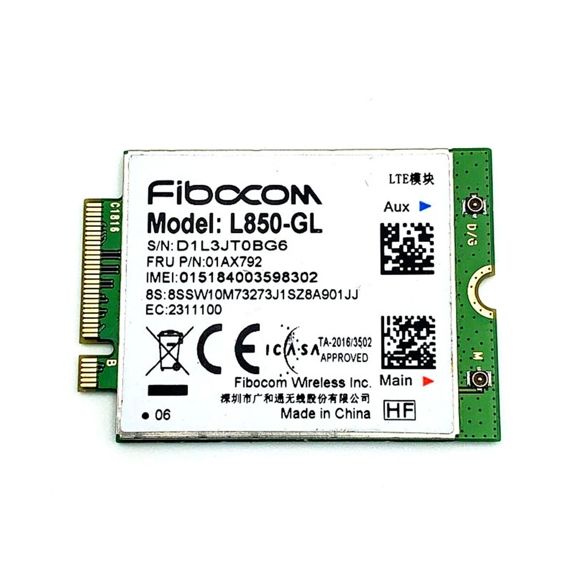 Built-in 4G Module Board for ThinkPad X280 X380 Yoga S1 4th Gen T580 T480 L580