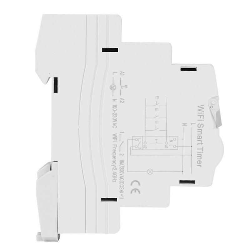 100~240V AC/DC Wifi Smart Timer Switch 16A Remote Control by Tuya APP Alexa