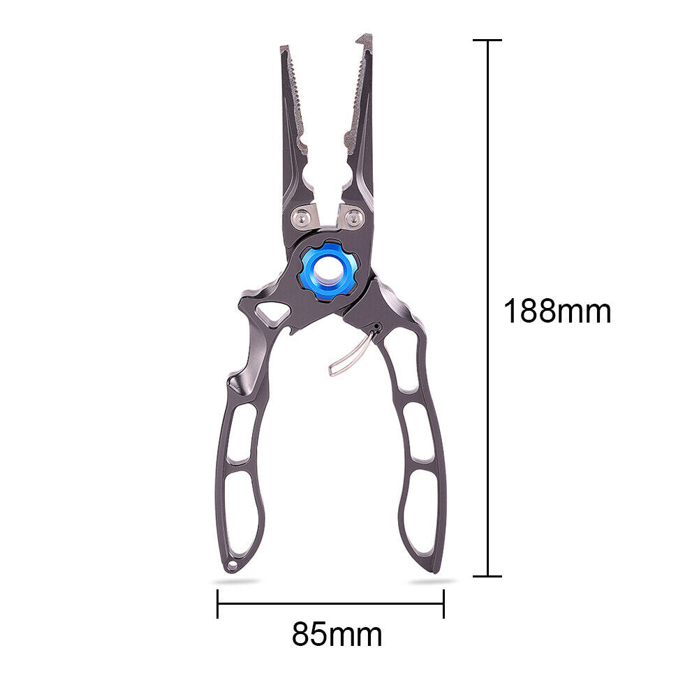 Outdoor Fishing Pliers Tongs Fish Hook Remover Braid Line Cutter Scissors
