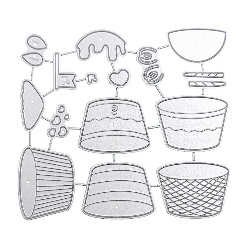 Cake Dessert Metal Cutting Dies Stencil DIY Scrapbooking Album Paper Card Mold
