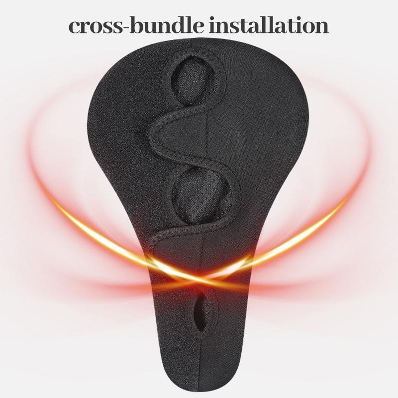 Gel Padded Bike Seat Cover Bicycle Saddle Pad Water Dust Cover for MTB Road Bike