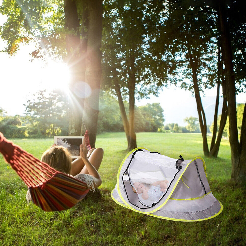 Folding Kids/Baby Beach Tent Mini Breathable Zippers Mosquito Net Playhouse