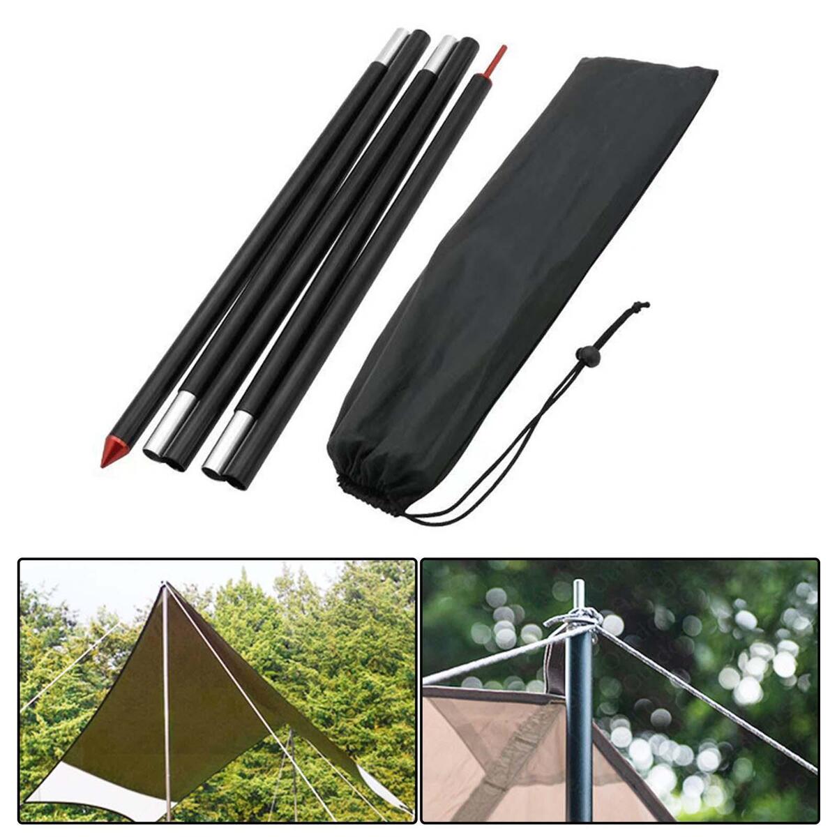 Awning Support Pole Tarp Tent Shade Garden Sunshade Camping Sun Shelter