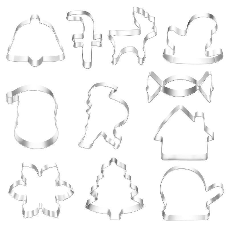 Stainless Steel Baking Tools 11pcs/Set Anti Corrosion Food Grade Cookie Cutters