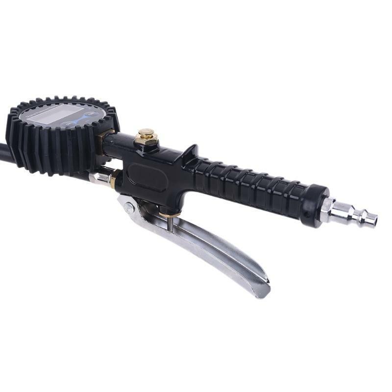 Car Digital Tire Inflator with Pressure Gauge Dual Head Air Chuck 32cm 12" Hose