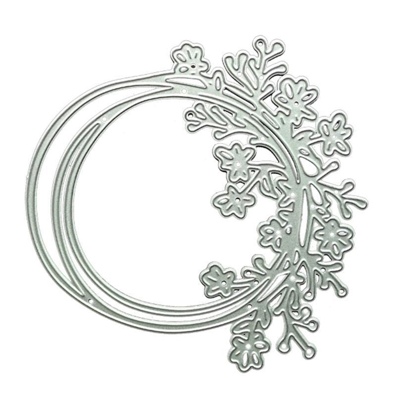 Metal Cutting Dies Garland Flower Frame Combination Embossing Puzzle Die Stencil
