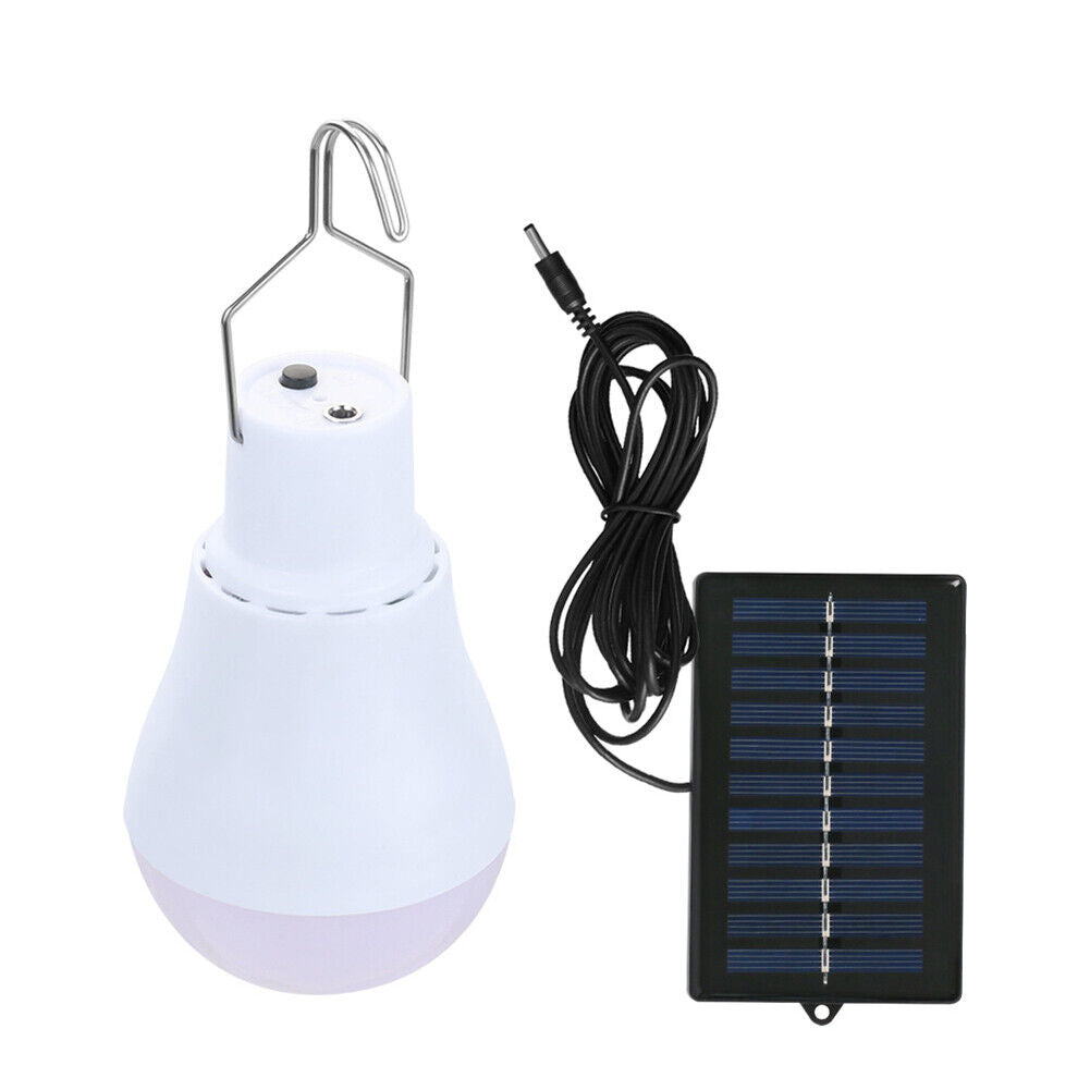 12LED Solar Bulb Hanging Lamp Outdoor Garden Camping Tent Light (B Hook)