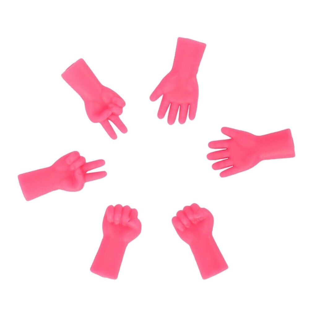 18 Pcs Knitting Needles Point Stoppers Tip Cover Rock-Scissor-Paper Rose Red