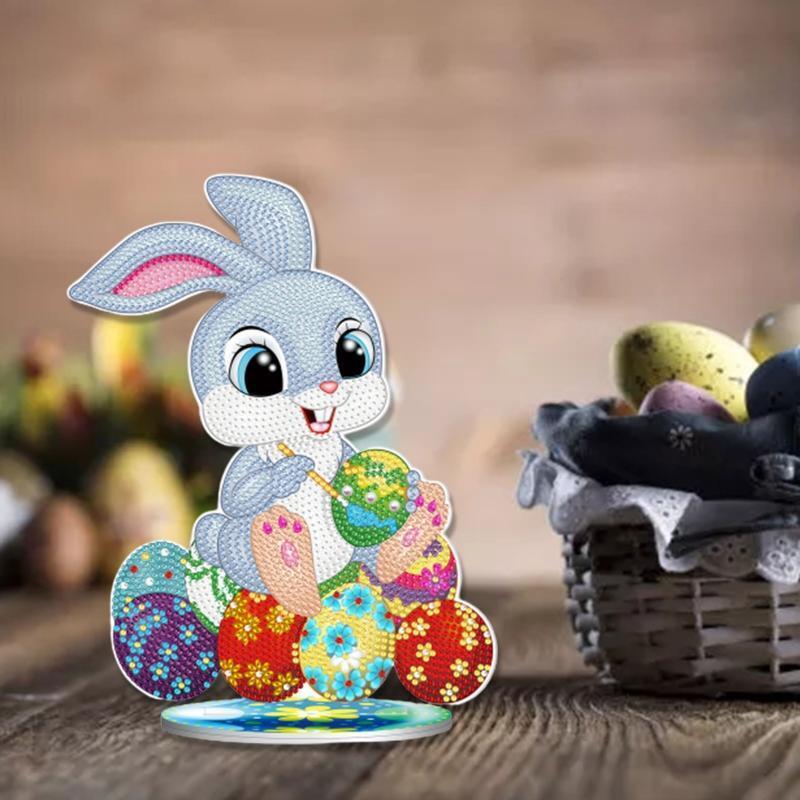 Easter Bunny Eggs 5D Diamond Art Painting Ornaments DIY Desktop Table Decoration