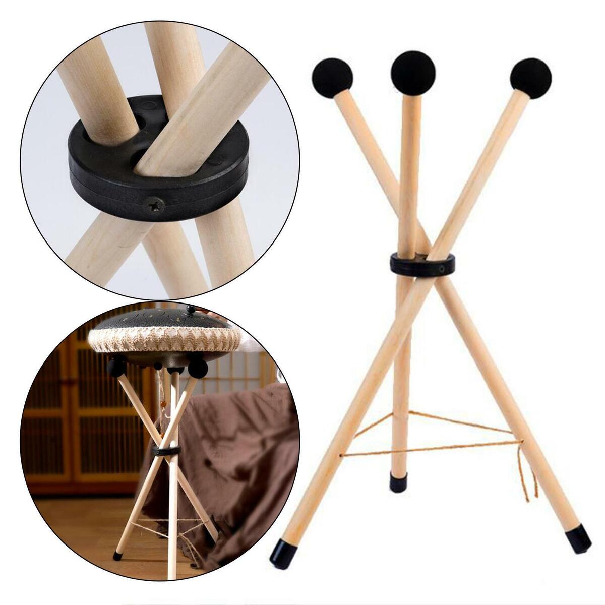 Drum Holder Tripod Foldable Drum Stand Stable for Triangular Drum