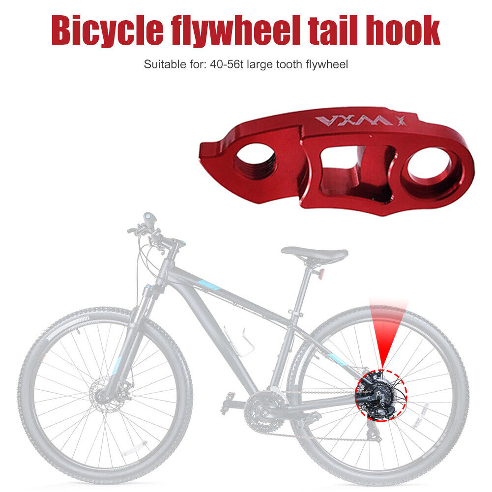 VXM Bike Rear Derailleur Hanger Extender Frame Gear Tail Hook (Red Long)