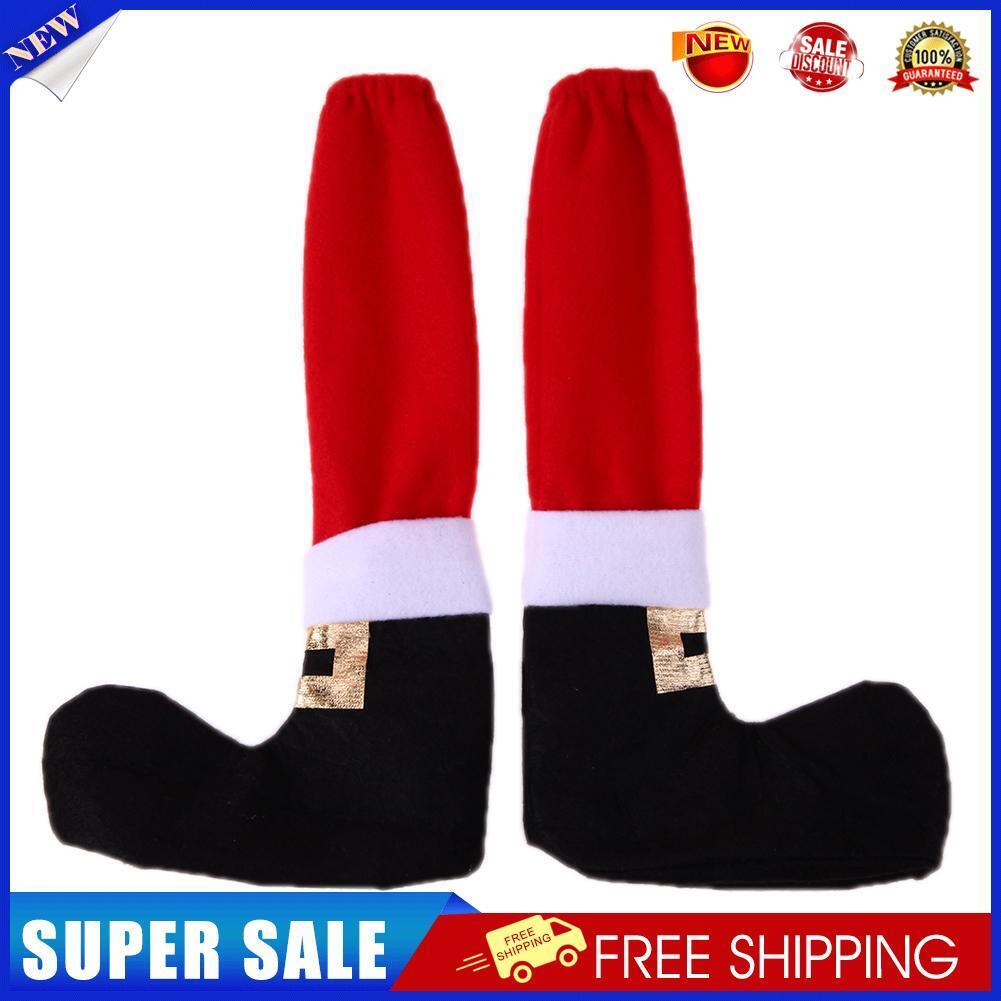 2pcs Christmas Chair Leg Chair Foot Covers Party Christmas Table Decor