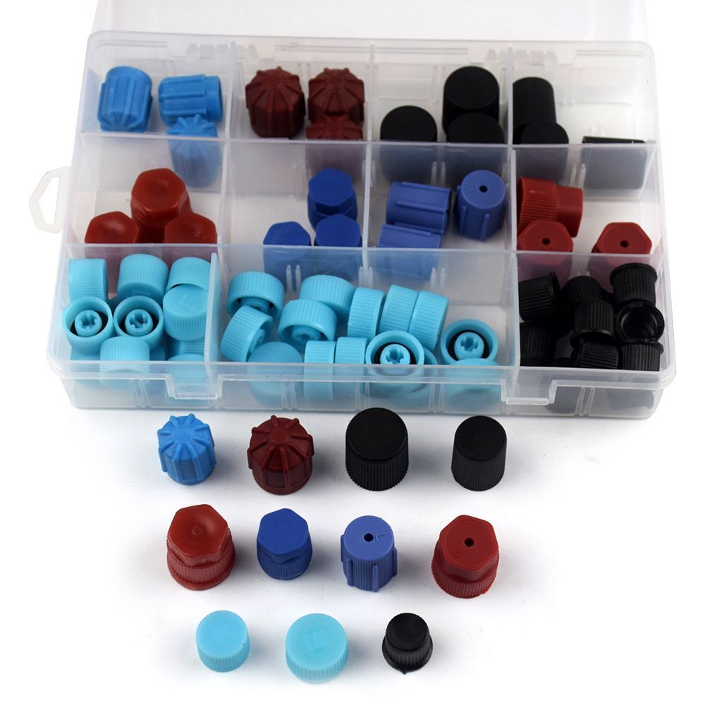 Valve Core Cap Dust Cap for Car Air Conditioning Valve Core Dust Caps Set