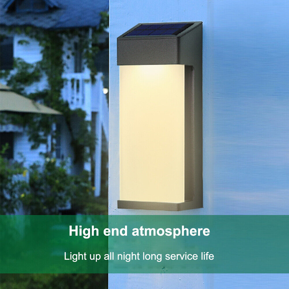 LED Solar Wall Lights Outdoor Waterproof Light Control Lamp Garden Decor