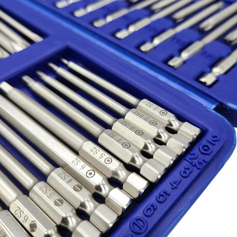 Extra Long Torx Screwdriver Set High Toughness Screwdriver Bit Kit with Box