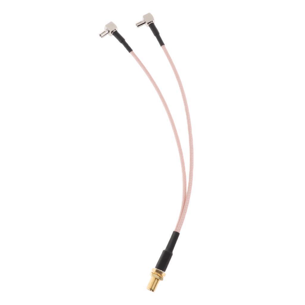 SMA female extension splitter cable to TS9 RG316 Y type connector