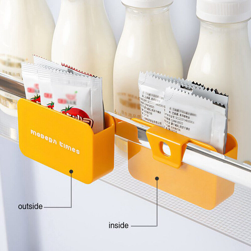 Refrigerator Side Hanging Holder Seasoning Bag Container Fridge Freezer Shelf