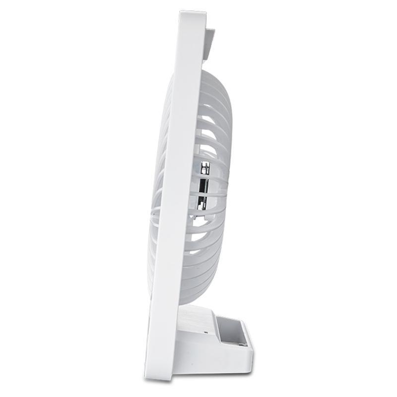 USB Rechargeable Portable Fan with LED Lamp 3 Speed 2400mAh Electric Fan