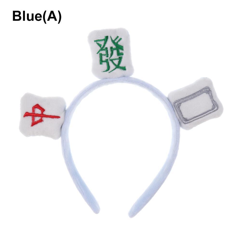 Cute Mahjong Hairband Hair Hoop Face Wash Tiara Make a Fortune Headdress