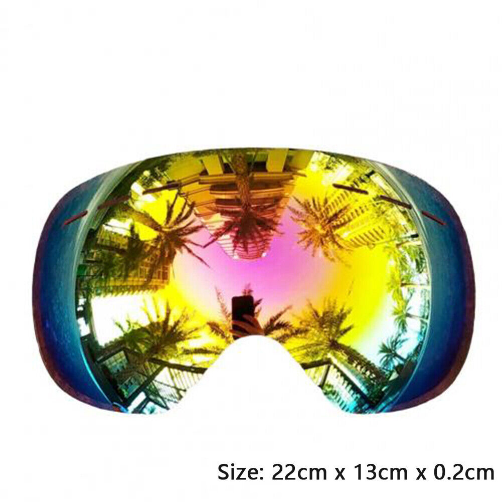 Ski Goggles Anti-Fog Snowboard UV Protection Sports Glasses (Red Lens)