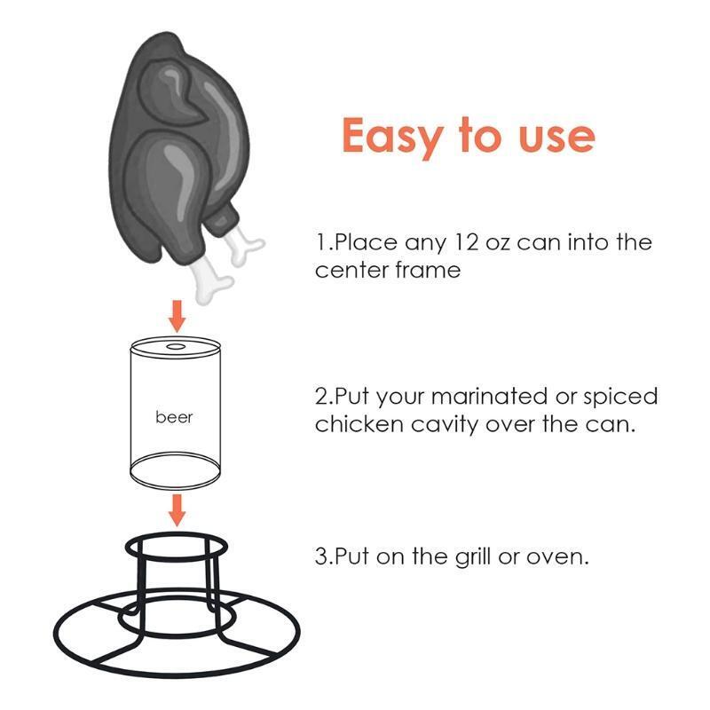 Barbecue Chicken Holder Frame for Grill Rack & Smoker Household Cooking Supply