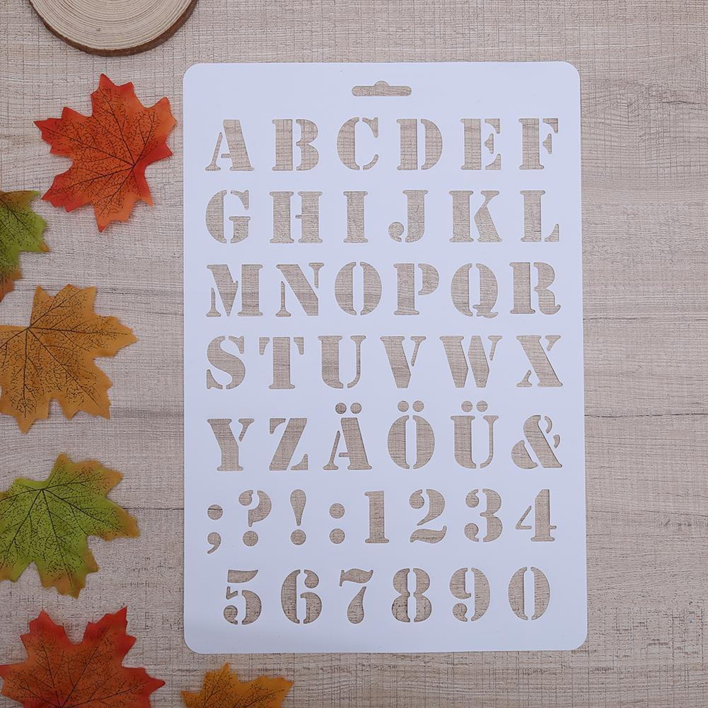 Lettering Stencil Letter Alphabet Stencils Painting Paper Craft Number Word