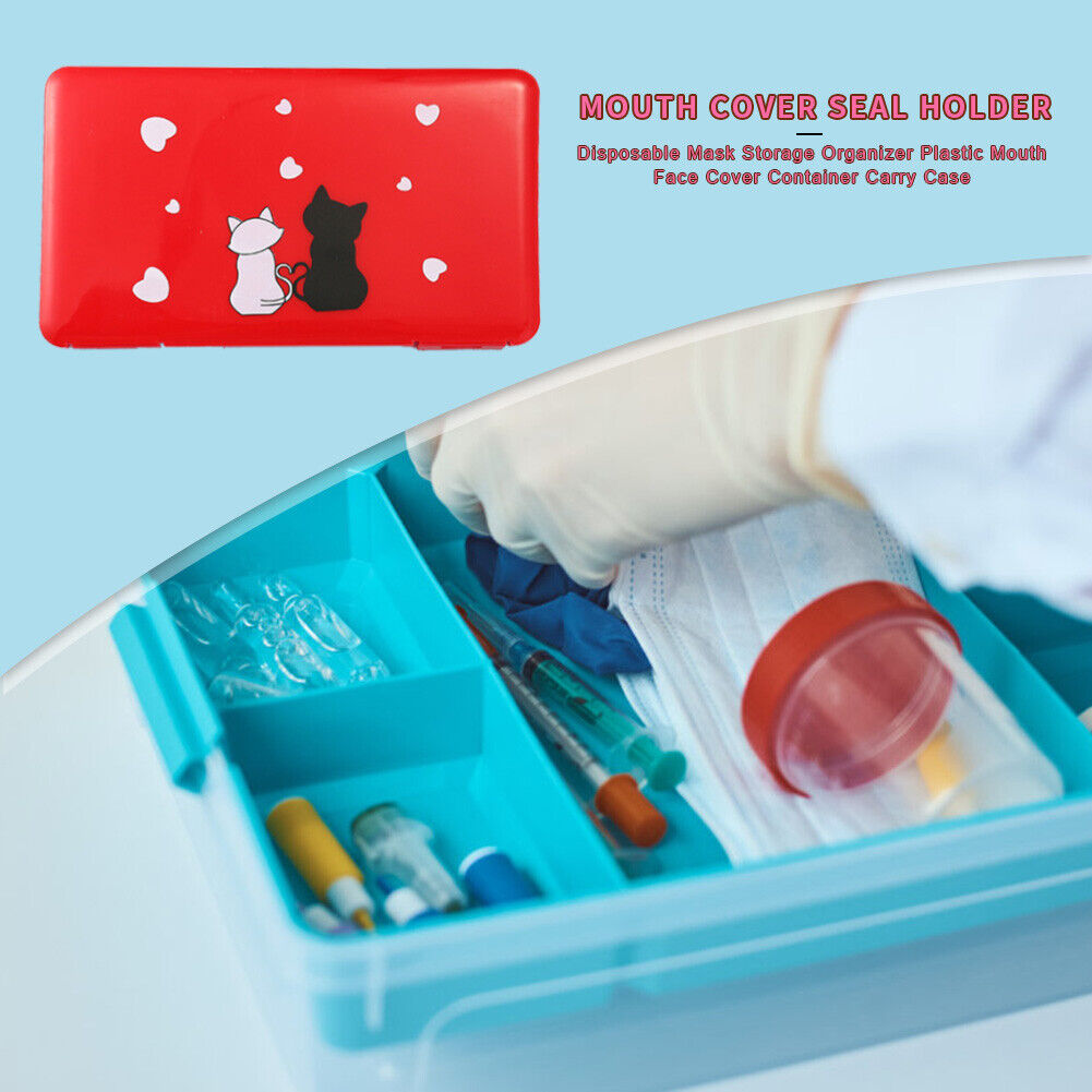 Portable Face Cover Dustproof Storage Box Travel Mouth Cover Container (I)
