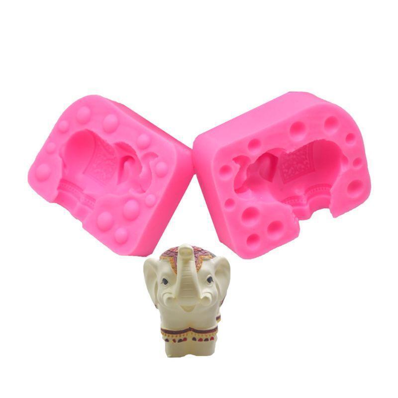 Cute Elephant Baby Animal Silicone Mold DIY Chocolate Cake Topper Decoration