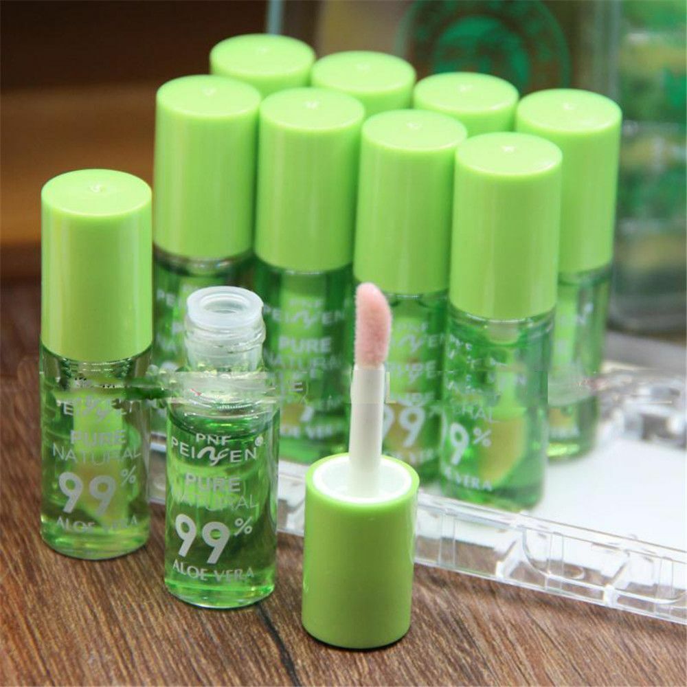 Waterproof Aloe Lip Gloss Transparent Lip Tint Color Changing Liquid Lipstick