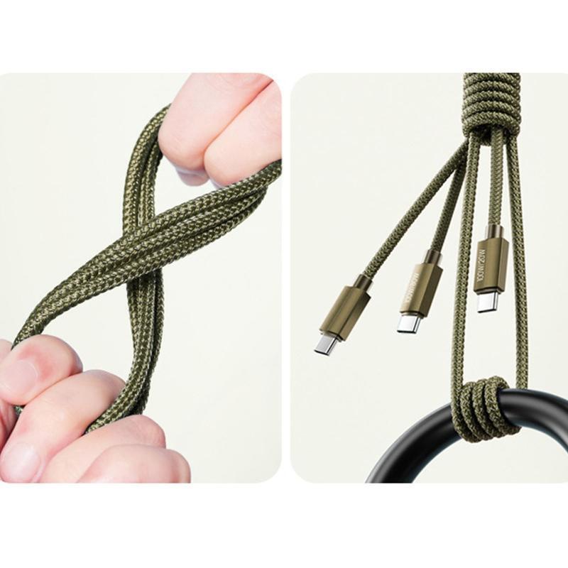 USB C to Multi 2 in 1 USB Long Charger Cable 480Mbps w/Dual Type C USB Connector
