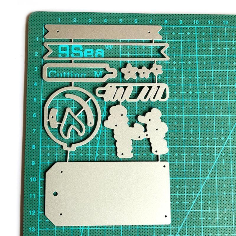 Birthday Tag Metal Cutting Dies Handmade Crafts DIY Scrapbooking Embossing