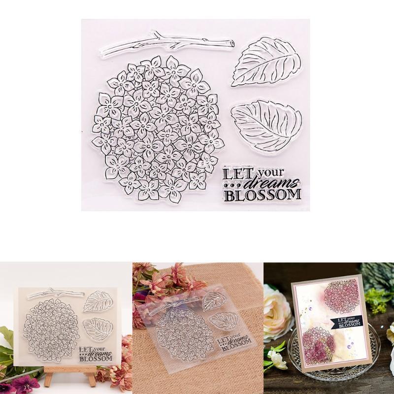Flower Leaf Silicone Clear Seal Stamp DIY Scrapbooking Embossing Photo Album