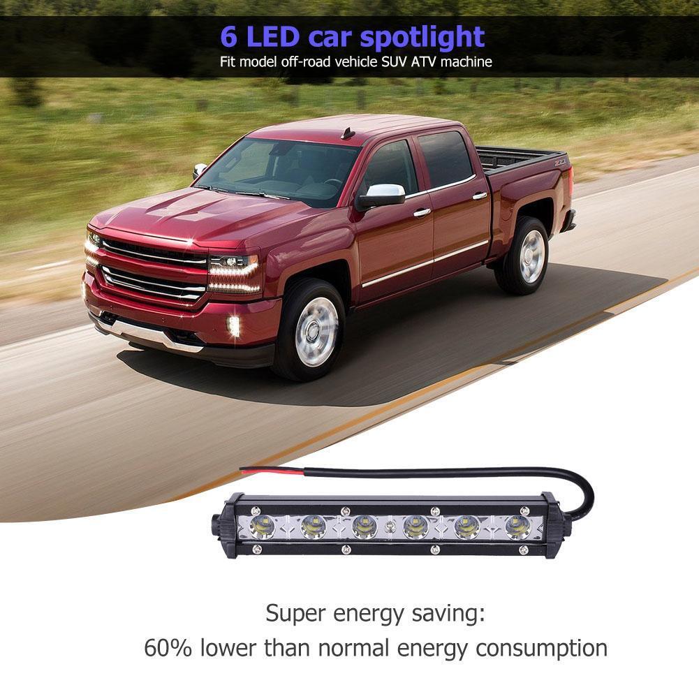 18W 6000K LED Work Light Bar Driving Lamp Fog Off Road SUV Car Spotlight