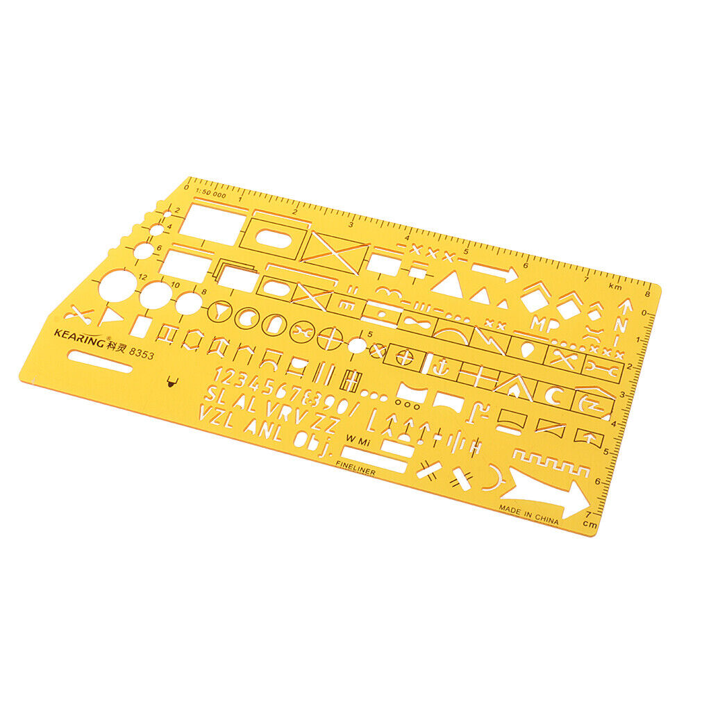 1pc   Army  Map Marking Symbol Drawing Draft Template Stencil