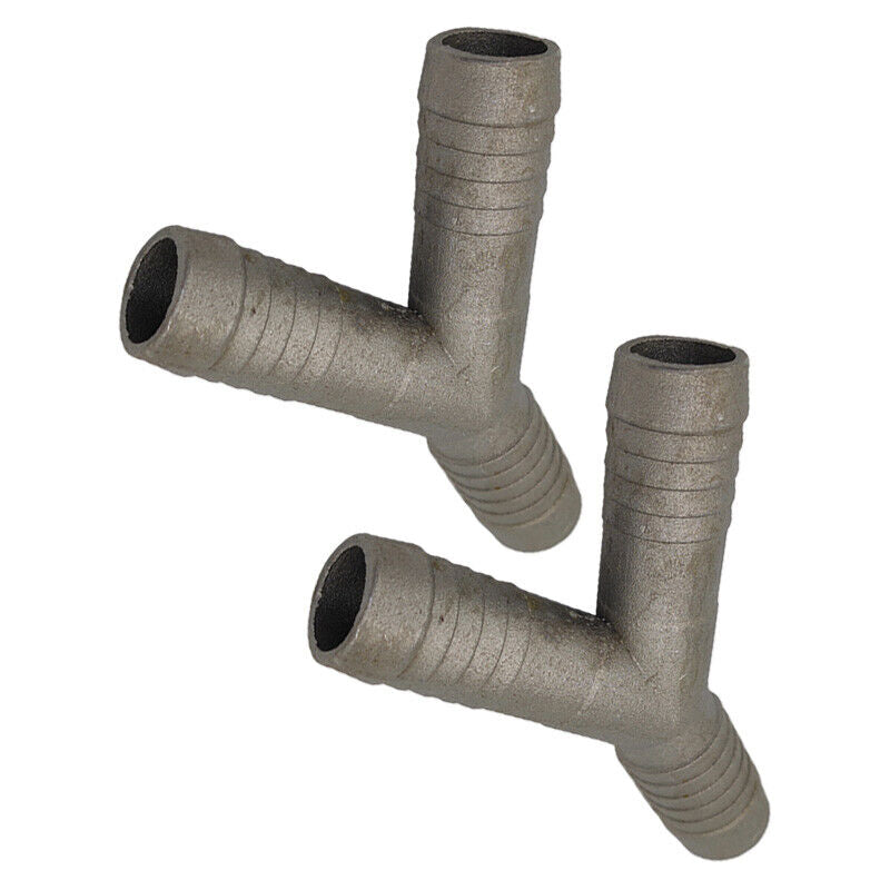 2pcs 3/4" inch 19mm Y 3-Way Heater Hose Connector Pipe Coolant Fitting Adapter