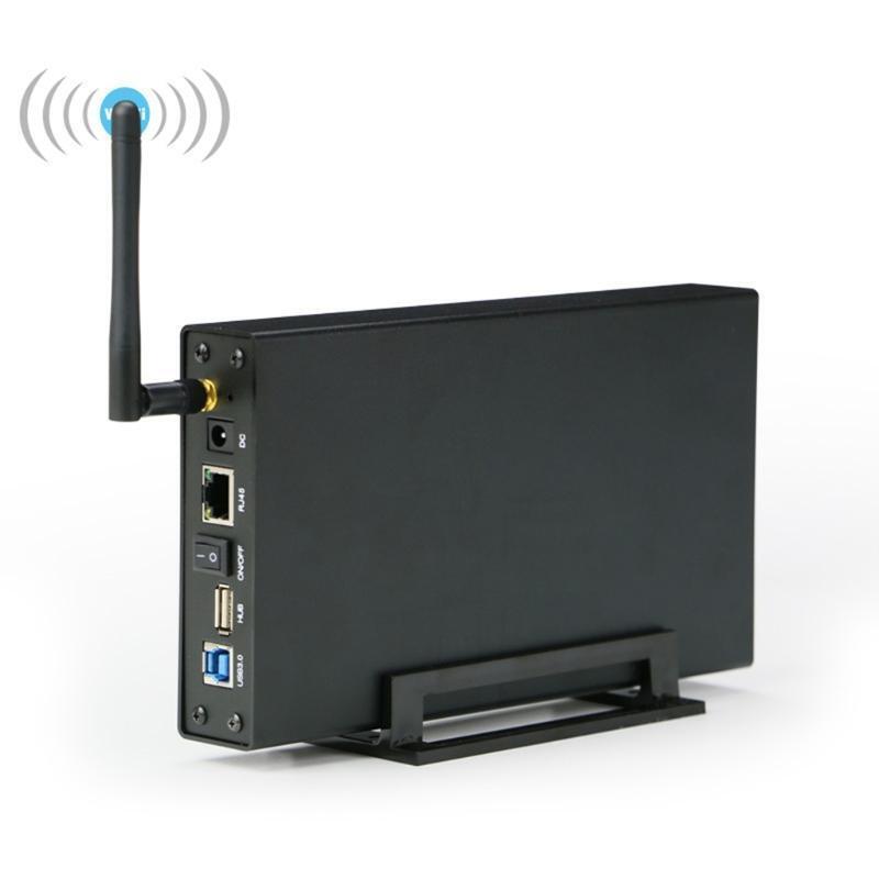 Blueendless 3.5'' Hard Disk Enclosure Box Home Wifi Router Smart NAS WiFi Net