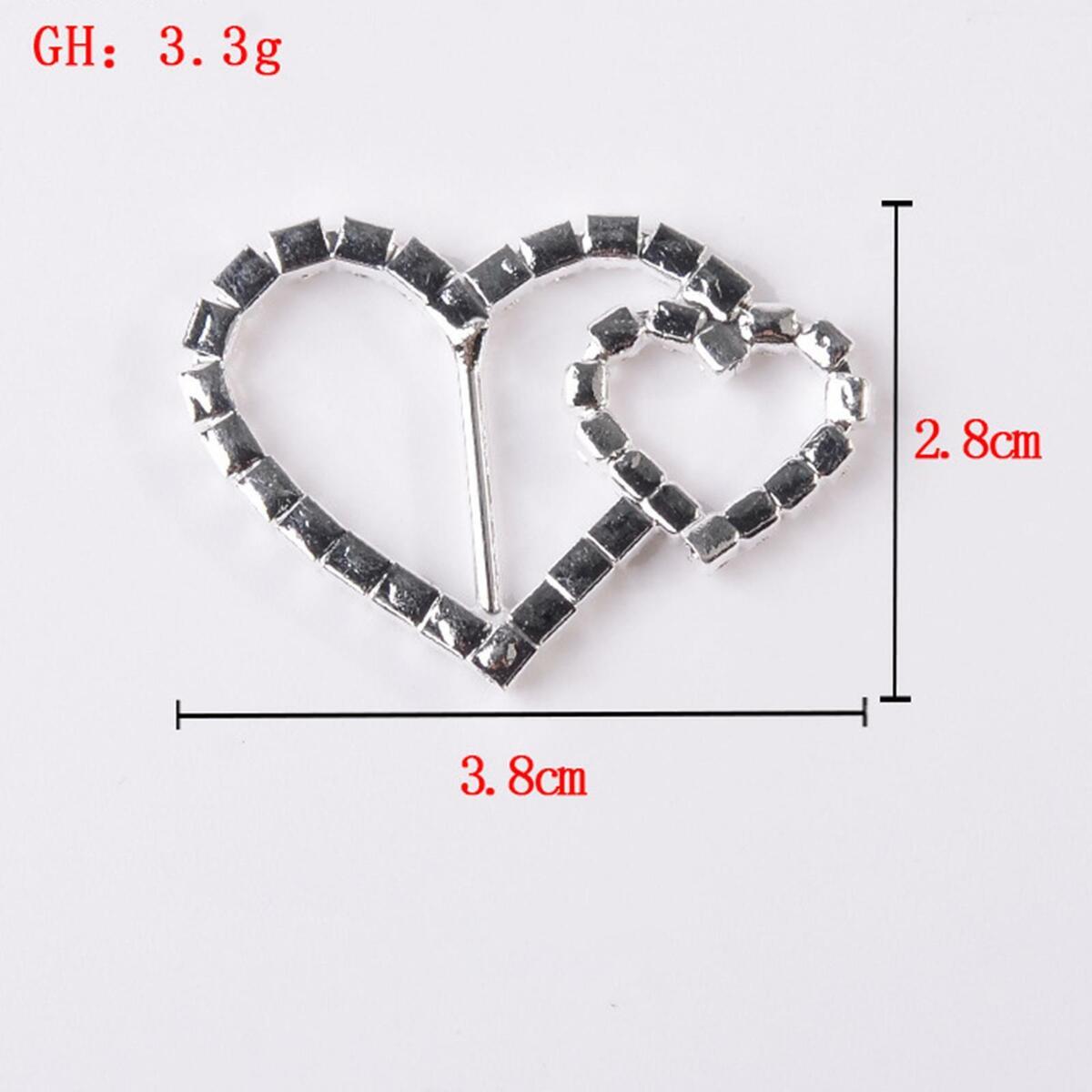 10pcs Rhinestone Ribbon Buckles Sliders  DIY Clothes Wedding