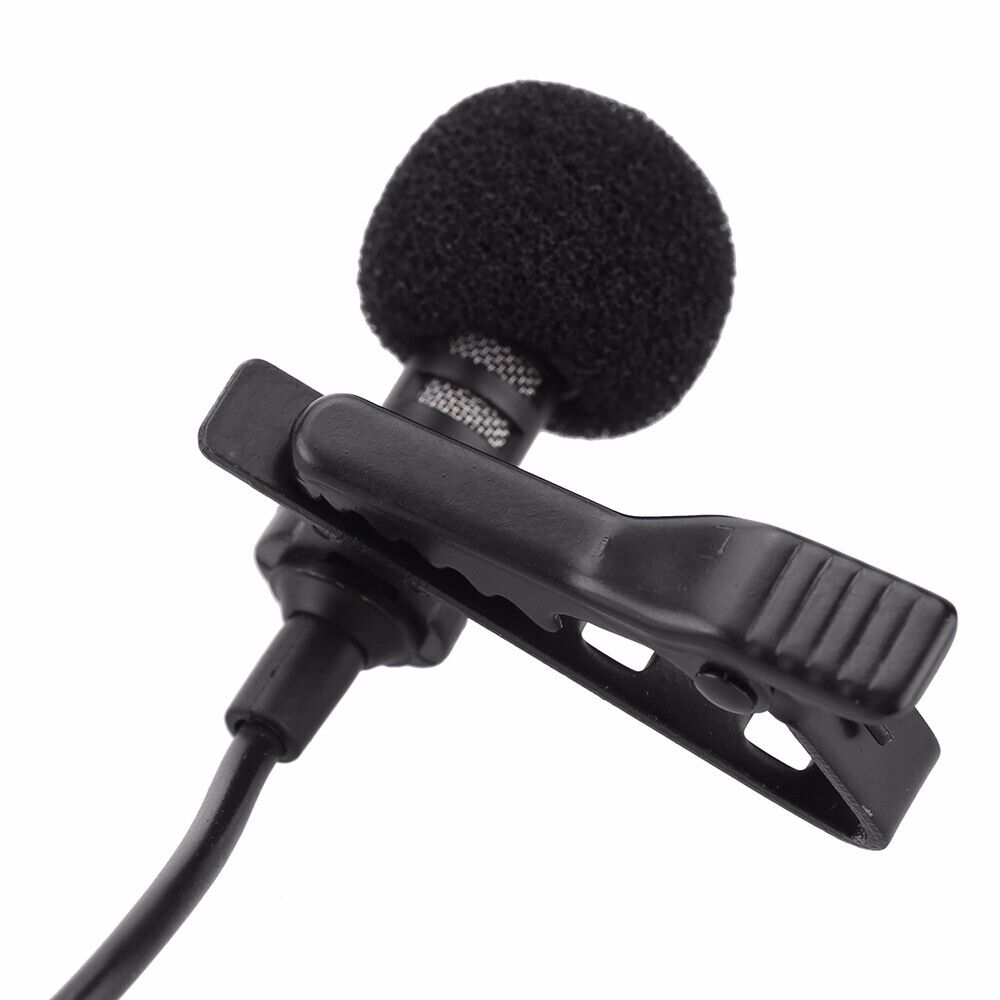 Wired Condenser Clip-on Lapel Microphone Link To Smartphone Hands-free Mike