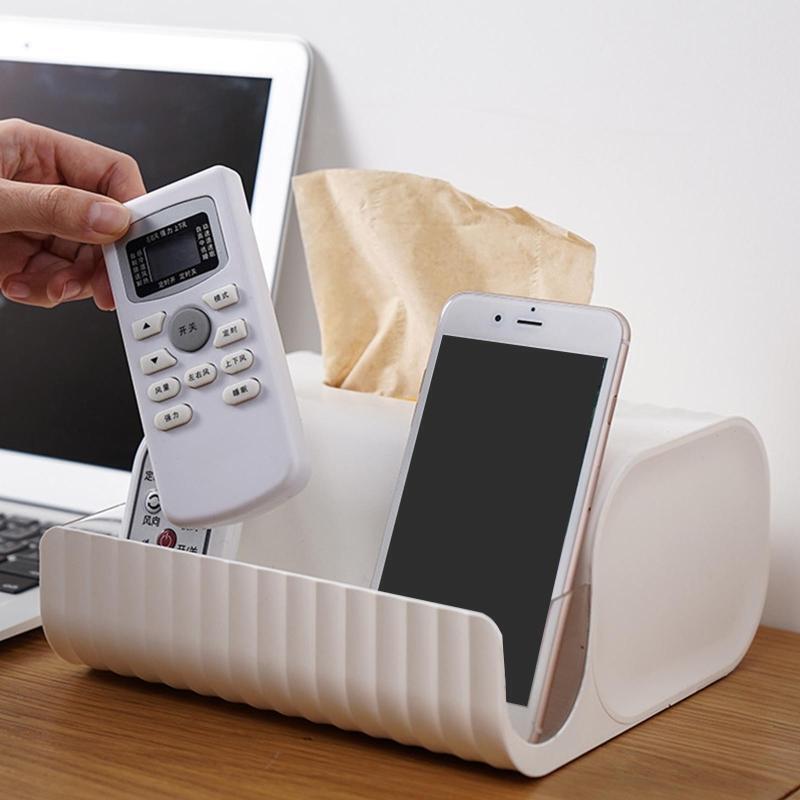 Tissue Storage Box Napkin Dispenser Holder Remote Control Mobile Phone Holders