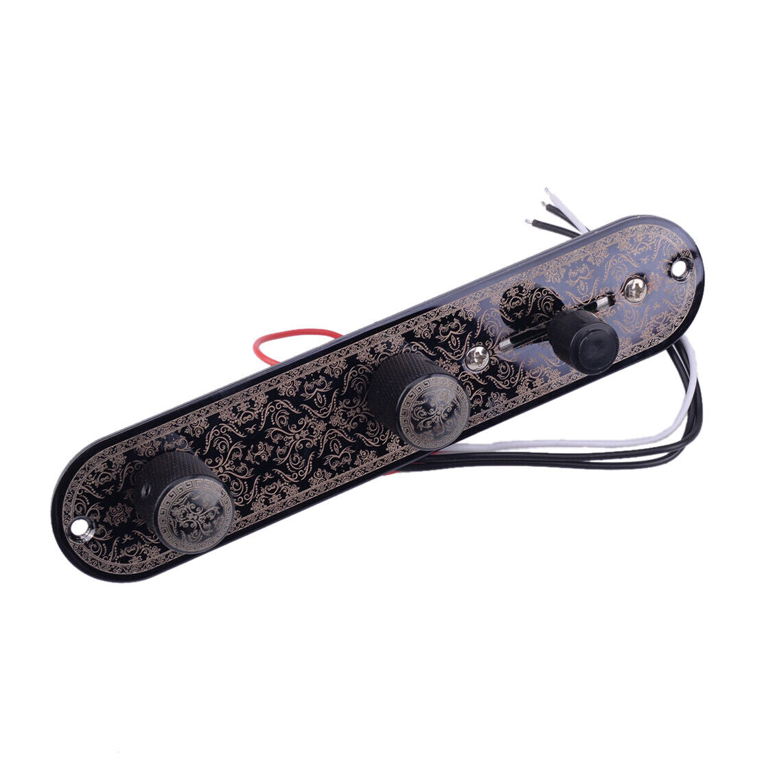 3-Way Control Plate w/ Harness Switches Knob For Telecaster Electric Guitar FU9P