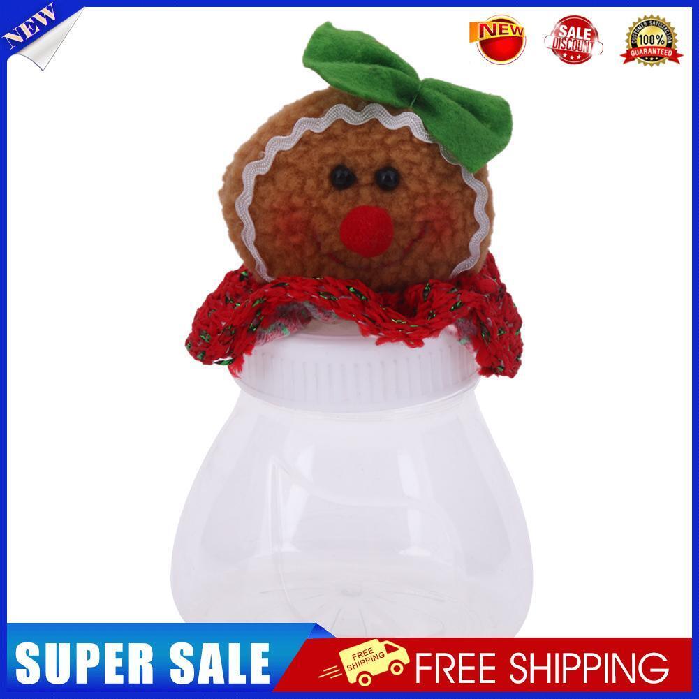 Candy Jar Box Gingerbread Man Food Cans Christmas Decor Supplies(Women)